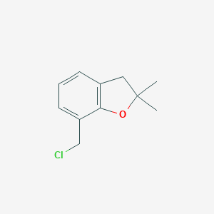 molecular formula C11H13ClO B055986 7-(Chloromethyl)-2,2-dimethyl-2,3-dihydro-1-benzofuran CAS No. 115070-62-7