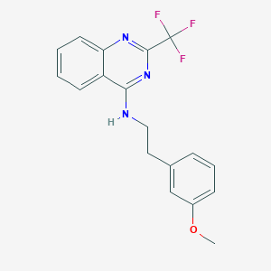 molecular formula C18H16F3N3O B5598608 N-[2-(3-methoxyphenyl)ethyl]-2-(trifluoromethyl)-4-quinazolinamine 