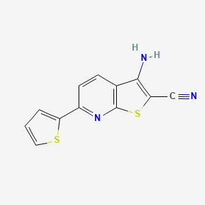 molecular formula C12H7N3S2 B5598635 3-氨基-6-(2-噻吩基)噻吩并[2,3-b]吡啶-2-腈 