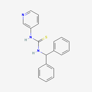 molecular formula C19H17N3S B5598649 N-(二苯甲基)-N'-3-吡啶基硫脲 