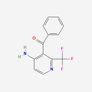 molecular formula C13H9F3N2O B5598686 [4-amino-2-(trifluoromethyl)-3-pyridinyl](phenyl)methanone 