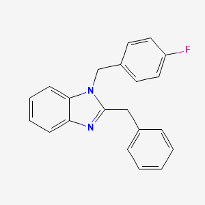 molecular formula C21H17FN2 B5598694 2-benzyl-1-(4-fluorobenzyl)-1H-benzimidazole 