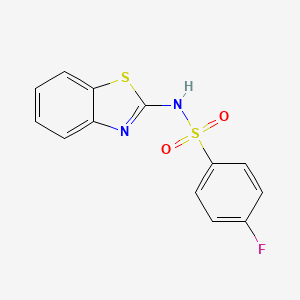 molecular formula C13H9FN2O2S2 B5598699 N-1,3-苯并噻唑-2-基-4-氟苯磺酰胺 