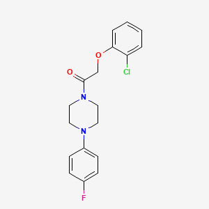 molecular formula C18H18ClFN2O2 B5598702 1-[(2-chlorophenoxy)acetyl]-4-(4-fluorophenyl)piperazine 