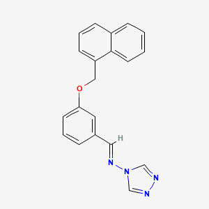 molecular formula C20H16N4O B5598713 N-[3-(1-naphthylmethoxy)benzylidene]-4H-1,2,4-triazol-4-amine 