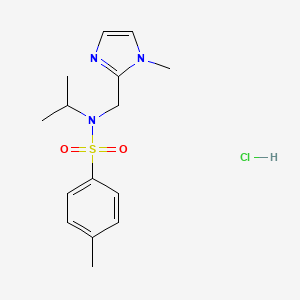 molecular formula C15H22ClN3O2S B5598727 N-isopropyl-4-methyl-N-[(1-methyl-1H-imidazol-2-yl)methyl]benzenesulfonamide hydrochloride 