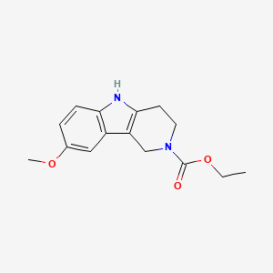 molecular formula C15H18N2O3 B5598739 ethyl 8-methoxy-1,3,4,5-tetrahydro-2H-pyrido[4,3-b]indole-2-carboxylate CAS No. 63277-55-4
