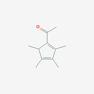 molecular formula C11H16O B055988 Ethanone, 1-(2,3,4,5-tetramethyl-1,3-cyclopentadien-1-yl)-(9CI) CAS No. 121506-82-9