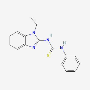 molecular formula C16H16N4S B5598801 N-(1-ethyl-1H-benzimidazol-2-yl)-N'-phenylthiourea 