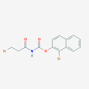 molecular formula C14H11Br2NO3 B5598814 1-溴-2-萘甲酰基(3-溴丙酰)氨基甲酸酯 