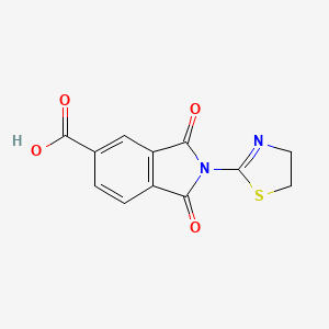 molecular formula C12H8N2O4S B5598849 2-(4,5-dihydro-1,3-thiazol-2-yl)-1,3-dioxo-5-isoindolinecarboxylic acid 