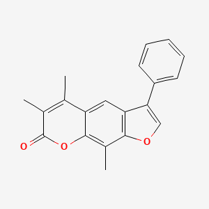 molecular formula C20H16O3 B5598877 5,6,9-三甲基-3-苯基-7H-呋喃并[3,2-g]色烯-7-酮 