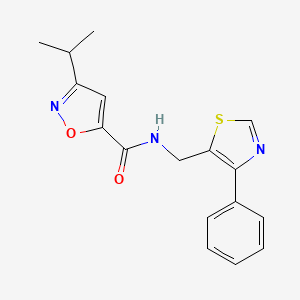 molecular formula C17H17N3O2S B5598878 3-isopropyl-N-[(4-phenyl-1,3-thiazol-5-yl)methyl]-5-isoxazolecarboxamide 
