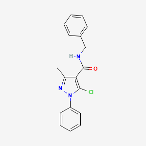 molecular formula C18H16ClN3O B5598884 N-benzyl-5-chloro-3-methyl-1-phenyl-1H-pyrazole-4-carboxamide 