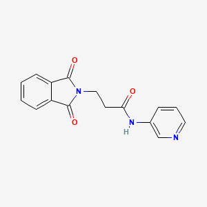 molecular formula C16H13N3O3 B5598922 3-(1,3-二氧代-1,3-二氢-2H-异吲哚-2-基)-N-3-吡啶基丙酰胺 