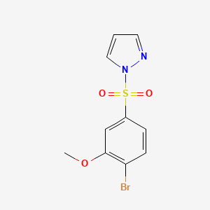 molecular formula C10H9BrN2O3S B5598967 1-[(4-bromo-3-methoxyphenyl)sulfonyl]-1H-pyrazole 