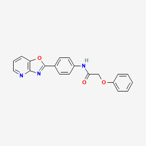 molecular formula C20H15N3O3 B5598974 N-(4-[1,3]oxazolo[4,5-b]pyridin-2-ylphenyl)-2-phenoxyacetamide CAS No. 5794-69-4