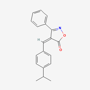 molecular formula C19H17NO2 B5599011 4-(4-isopropylbenzylidene)-3-phenyl-5(4H)-isoxazolone 