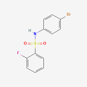 molecular formula C12H9BrFNO2S B5599015 N-(4-bromophenyl)-2-fluorobenzenesulfonamide 