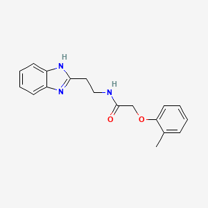molecular formula C18H19N3O2 B5599027 N-[2-(1H-benzimidazol-2-yl)ethyl]-2-(2-methylphenoxy)acetamide 