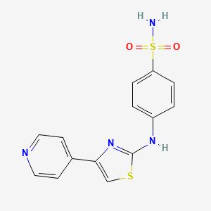 molecular formula C14H12N4O2S2 B5599037 4-{[4-(4-pyridinyl)-1,3-thiazol-2-yl]amino}benzenesulfonamide CAS No. 5744-46-7