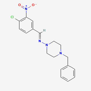 molecular formula C18H19ClN4O2 B5599076 4-benzyl-N-(4-chloro-3-nitrobenzylidene)-1-piperazinamine 