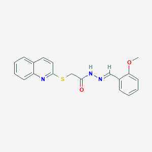 molecular formula C19H17N3O2S B5599077 N'-(2-methoxybenzylidene)-2-(2-quinolinylthio)acetohydrazide 