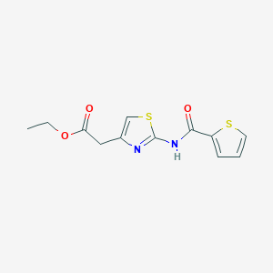 molecular formula C12H12N2O3S2 B5599107 ethyl {2-[(2-thienylcarbonyl)amino]-1,3-thiazol-4-yl}acetate 