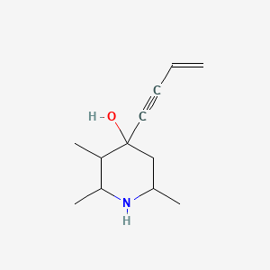molecular formula C12H19NO B5599120 4-(3-buten-1-yn-1-yl)-2,3,6-trimethyl-4-piperidinol 