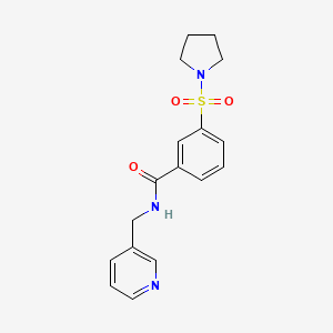 N-(3-pyridinylmethyl)-3-(1-pyrrolidinylsulfonyl)benzamide