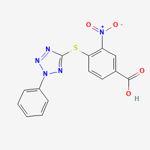 molecular formula C14H9N5O4S B5599207 3-nitro-4-[(2-phenyl-2H-tetrazol-5-yl)thio]benzoic acid 