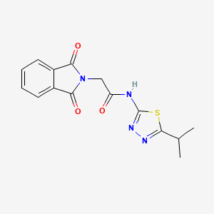 molecular formula C15H14N4O3S B5599232 2-(1,3-dioxo-1,3-dihydro-2H-isoindol-2-yl)-N-(5-isopropyl-1,3,4-thiadiazol-2-yl)acetamide 