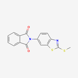 molecular formula C16H10N2O2S2 B5599259 2-[2-(methylthio)-1,3-benzothiazol-6-yl]-1H-isoindole-1,3(2H)-dione 
