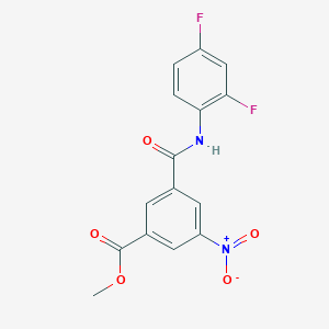molecular formula C15H10F2N2O5 B5599302 methyl 3-{[(2,4-difluorophenyl)amino]carbonyl}-5-nitrobenzoate 