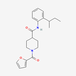 molecular formula C21H26N2O3 B5599313 N-(2-sec-butylphenyl)-1-(2-furoyl)-4-piperidinecarboxamide 