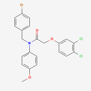 molecular formula C22H18BrCl2NO3 B5599317 N-(4-bromobenzyl)-2-(3,4-dichlorophenoxy)-N-(4-methoxyphenyl)acetamide 
