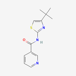 molecular formula C13H15N3OS B5599328 N-(4-tert-butyl-1,3-thiazol-2-yl)nicotinamide 
