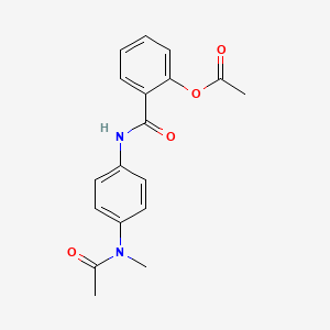 molecular formula C18H18N2O4 B5599339 2-[({4-[acetyl(methyl)amino]phenyl}amino)carbonyl]phenyl acetate 