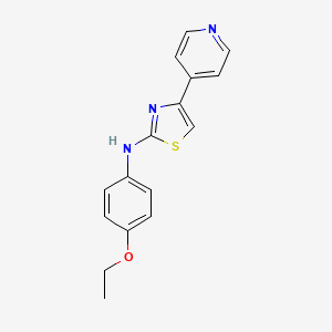 molecular formula C16H15N3OS B5599356 N-(4-乙氧基苯基)-4-(4-吡啶基)-1,3-噻唑-2-胺 