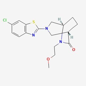 molecular formula C17H20ClN3O2S B5599379 (1S*,5R*)-3-(6-chloro-1,3-benzothiazol-2-yl)-6-(2-methoxyethyl)-3,6-diazabicyclo[3.2.2]nonan-7-one 