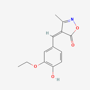 molecular formula C13H13NO4 B5599386 4-(3-ethoxy-4-hydroxybenzylidene)-3-methyl-5(4H)-isoxazolone 