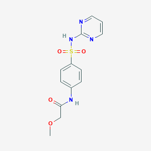molecular formula C13H14N4O4S B5599405 2-methoxy-N-{4-[(2-pyrimidinylamino)sulfonyl]phenyl}acetamide 