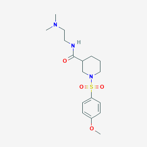 molecular formula C17H27N3O4S B5599436 N-[2-(dimethylamino)ethyl]-1-[(4-methoxyphenyl)sulfonyl]-3-piperidinecarboxamide 