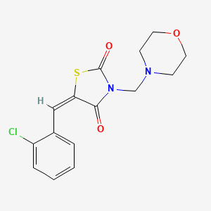 molecular formula C15H15ClN2O3S B5599478 5-(2-chlorobenzylidene)-3-(4-morpholinylmethyl)-1,3-thiazolidine-2,4-dione 