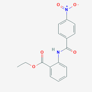 molecular formula C16H14N2O5 B5599534 ethyl 2-[(4-nitrobenzoyl)amino]benzoate 