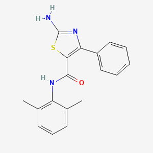 molecular formula C18H17N3OS B5599538 2-amino-N-(2,6-dimethylphenyl)-4-phenyl-1,3-thiazole-5-carboxamide 