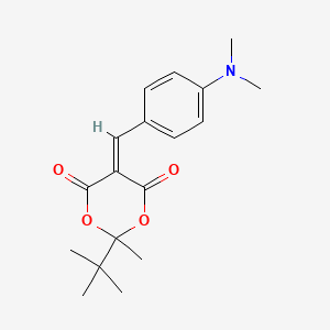 molecular formula C18H23NO4 B5599543 2-tert-butyl-5-[4-(dimethylamino)benzylidene]-2-methyl-1,3-dioxane-4,6-dione 