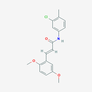 molecular formula C18H18ClNO3 B5599550 N-(3-chloro-4-methylphenyl)-3-(2,5-dimethoxyphenyl)acrylamide 