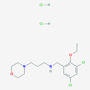 molecular formula C16H26Cl4N2O2 B5599582 二盐酸N-(3,5-二氯-2-乙氧基苄基)-3-(4-吗啉基)-1-丙胺 