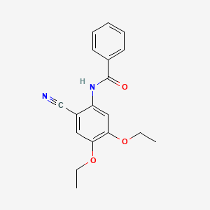 molecular formula C18H18N2O3 B5599643 N-(2-cyano-4,5-diethoxyphenyl)benzamide 